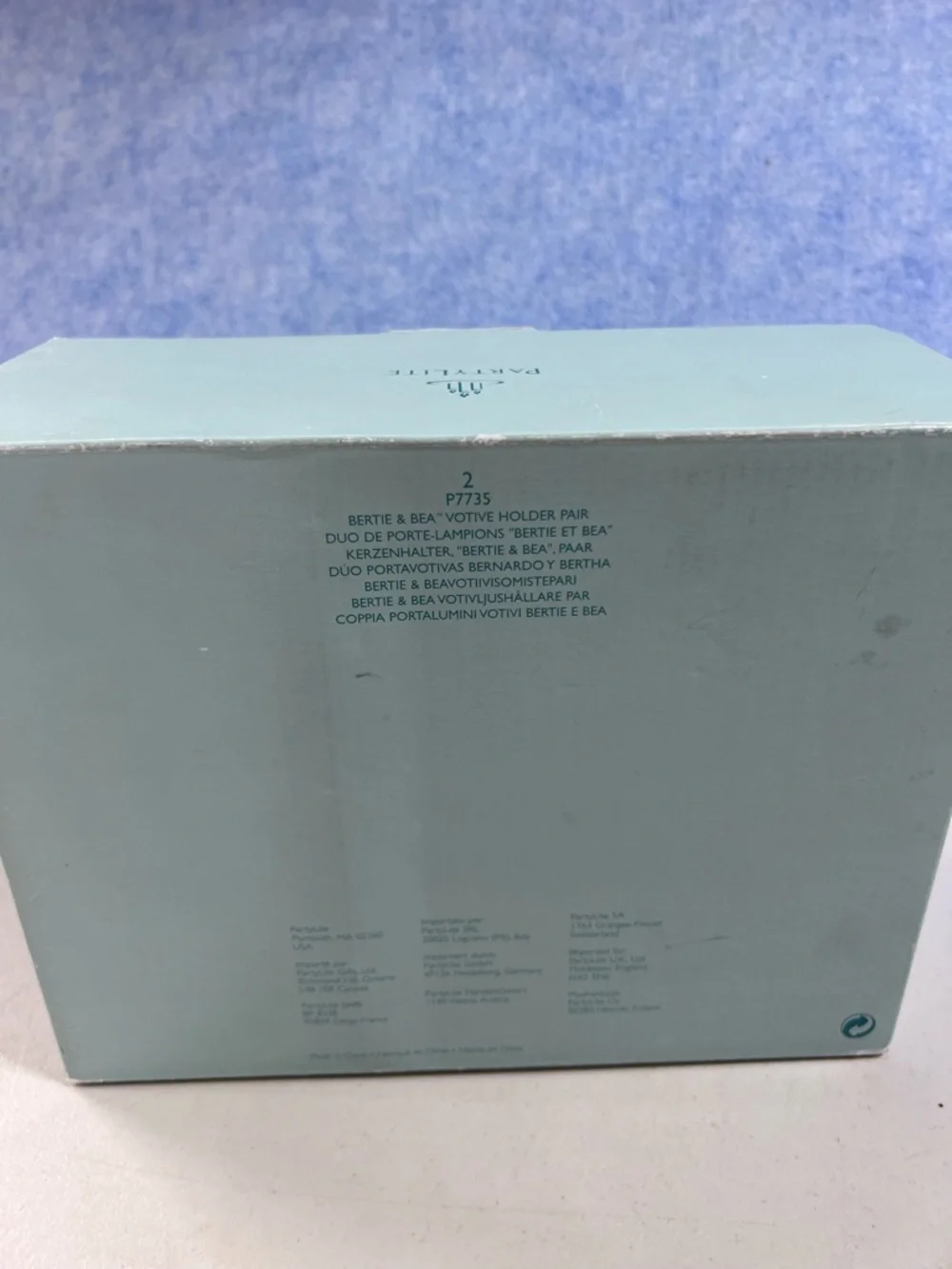 PartyLite Bertie & Bea votive candle holder pair #P7735, Retired in original box - Picture 13 of 13